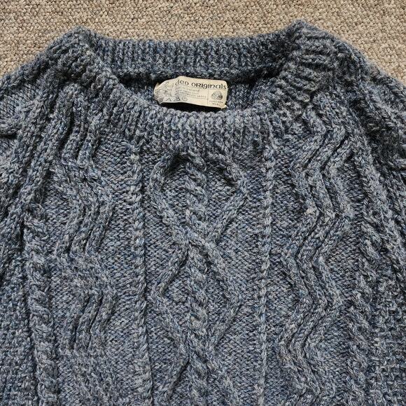 Vintage Cleo Original Ireland Irish Handknit Woven Pure Wool Men's L Sweater$600 - Picture 3 of 10